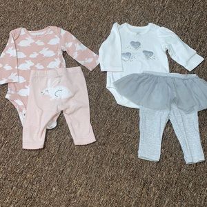 2 matching outfit sets